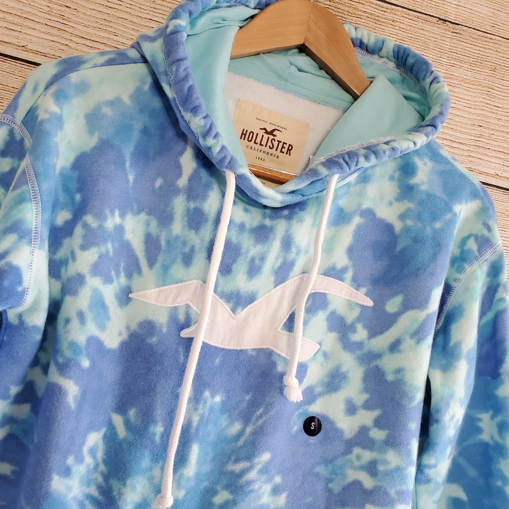 NWT Hollister Tie Dye Hoodie Pullover Sweater S - Picture 5 of 8